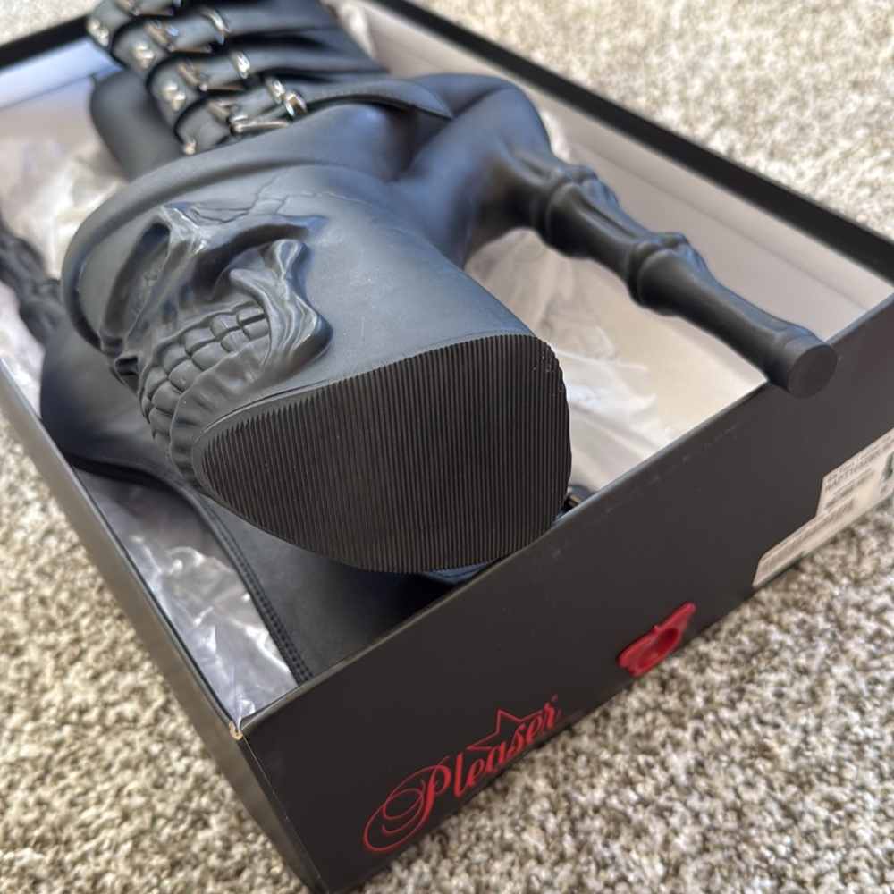 PLEASER RAPTURE LEATHER BLACK MATTE SIZE 6 - Picture 7 of 9